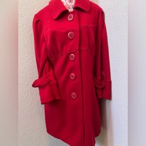 Ambition Vibrant Red Trench Coat